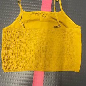 polyester, yellow mustard top
